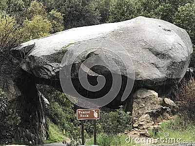 Tunnel rock Stock Photo