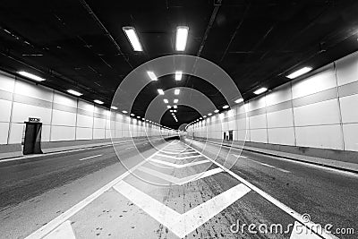 Tunnel trajectory Stock Photo