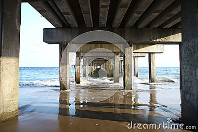 The tunnel under the bridge Stock Photo