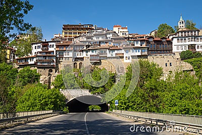 Tunnel under the buildings of Veliko Tarnovo, Bulgaria Stock Photo