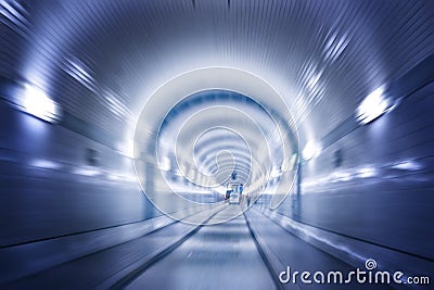 Tunnel under Elbe, Hamburg Stock Photo