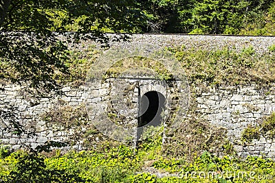 Tunnel under the railway Stock Photo