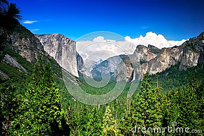 Tunnel View, Yosemite National Park Stock Photo