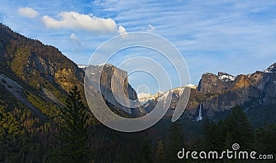 Tunnel View at Yosemite NP Stock Photo