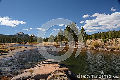 Tuolumne Meadows in Yosemite National Park Stock Photo