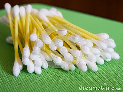 Tupfer German: Tupfer â€” tampon is a sterile probe-tampon that consists of gauze, cotton wool cotton swab or other porous Stock Photo