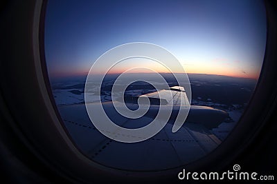 Tupolev Tu-154B-2 of Russian Air Force wing view, approaching Chkalovsky. Editorial Stock Photo