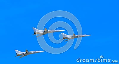 3 Tupolev Tu-22M3 (Backfire) Editorial Stock Photo