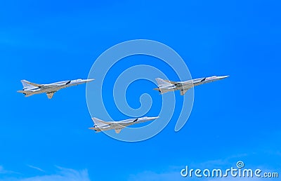 3 Tupolev Tu-22M3 (Backfire) supersonic Editorial Stock Photo