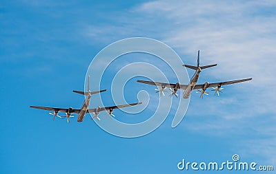 Tupolev Tu-95mc, russian strategic bombers Stock Photo