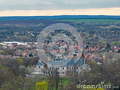 Tura, Hungary - The neorenaissance style Schossberger Castle Editorial Stock Photo