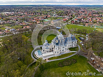 Tura, Hungary - The neorenaissance style Schossberger Castle Editorial Stock Photo