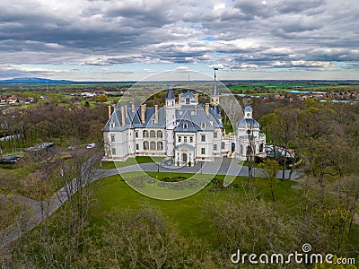 Tura, Hungary - The neorenaissance style Schossberger Castle Editorial Stock Photo