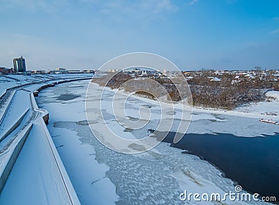 Tura River, Siberia Stock Photo