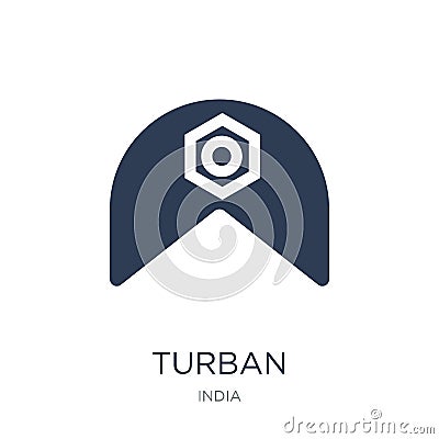 Turban icon. Trendy flat vector Turban icon on white background Vector Illustration