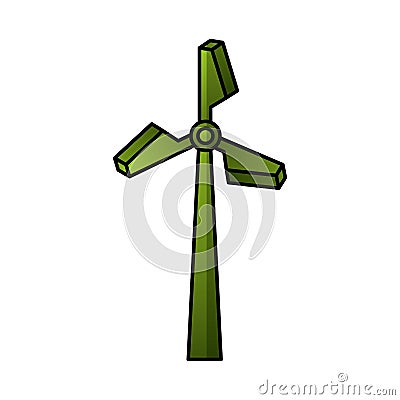 Turbine energy isolated icon Vector Illustration