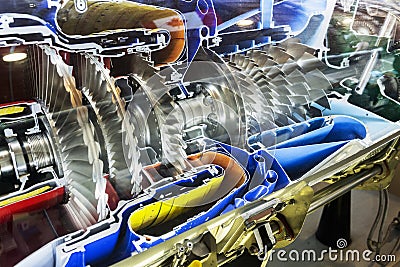 Turbine Engine Profile. Aviation Technologies. Stock Photo