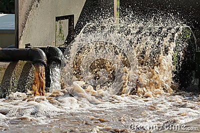 Waste water treatment plant Stock Photo