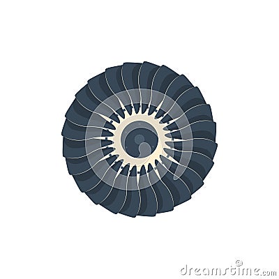 Turbines icons propeller fan rotation Vector Illustration