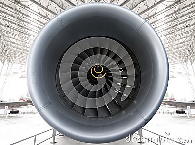 Turbo Fan Jet Engine Editorial Stock Photo