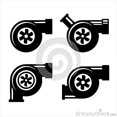 Turbo icon isolated on white background from auto racing collection. Vector Illustration