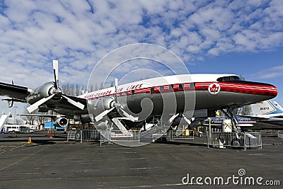 Turbo propeller airplane Editorial Stock Photo