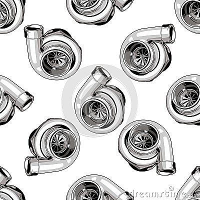 Turbo seamless pattern Vector Illustration