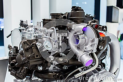 Turbocharged Engine Stock Photo