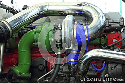 Turbocharger Stock Photo