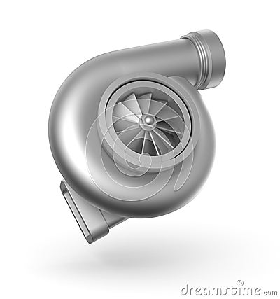 Turbocharger. Turbine for auto Stock Photo