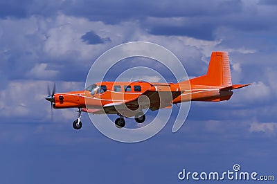 Turboprop aircraft Stock Photo