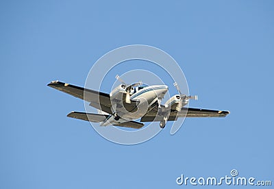 Turboprop airplane Stock Photo