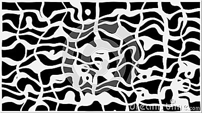 Turbulance grid, modern abstraction with deformation of space, 3d rendering abstract background, computer generated Stock Photo