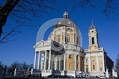 Turin cathedral of Superga Stock Photo