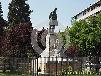 Galileo Ferraris monument in Turin Editorial Stock Photo