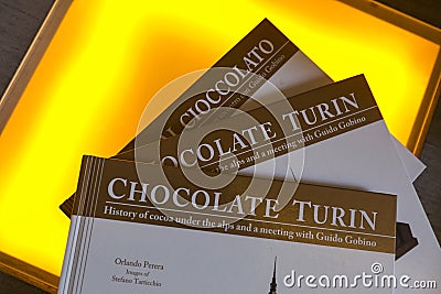 Turin - Italy - downtown coffee shop - chocolate shop Gobino Editorial Stock Photo