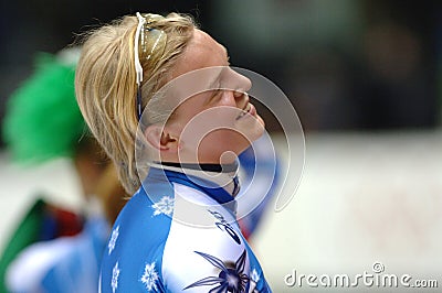 Turin 2006 Olympic Winter Games, Short Track Finals Relay Female 3000mt : Fontana Arianna,skater of the Italian National Short Editorial Stock Photo