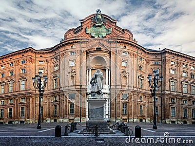 Turin, Palazzo Carignano Stock Photo