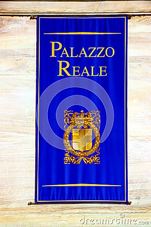 Turin Palazzo Reale Banner Editorial Stock Photo