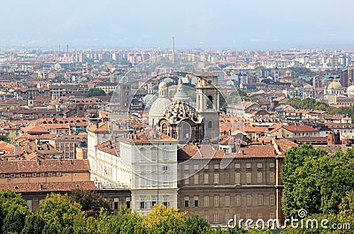 Turin and the Palazzo Reale, Italy Stock Photo