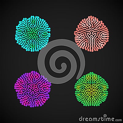 Turing morphogenesis reaction diffusion element Vector Illustration