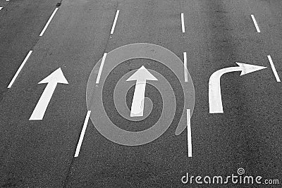 Road turn direction symbol Stock Photo