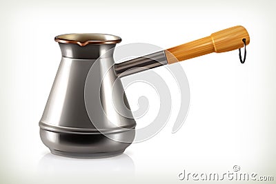 Turk for brewing coffee Vector Illustration