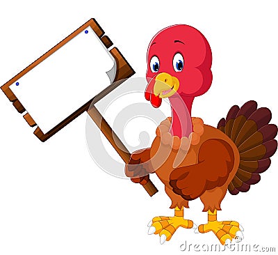 Turkey bird cartoon Vector Illustration