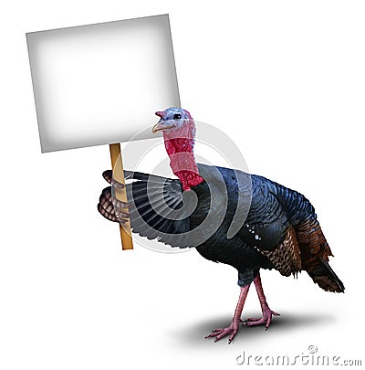 Turkey Bird Sign Stock Photo