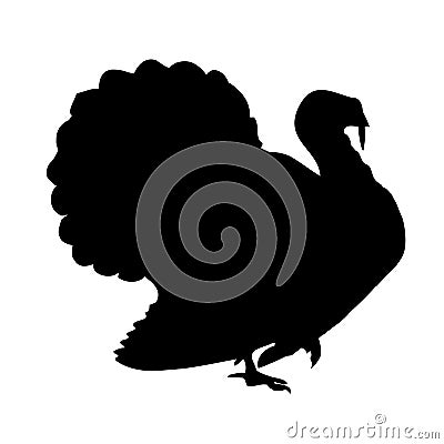 Turkey bird vector silhouette Vector Illustration