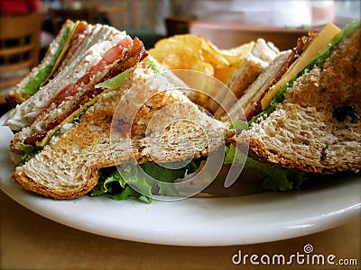 Turkey BLT Sandwich Stock Photo