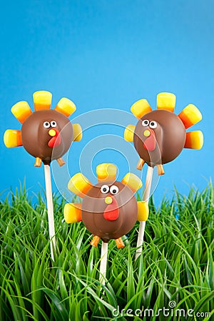 Turkey cake pops Stock Photo