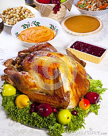 Turkey dinner Stock Photo