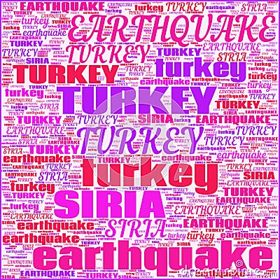 Turkey Earthquake News Updates Illustration Header Stock Photo